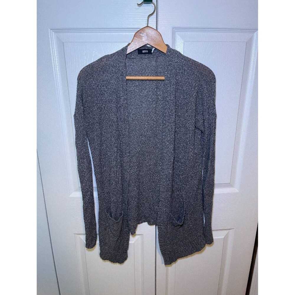 BDG Gray Knit Open Cardigan XS Lightweight Sweater